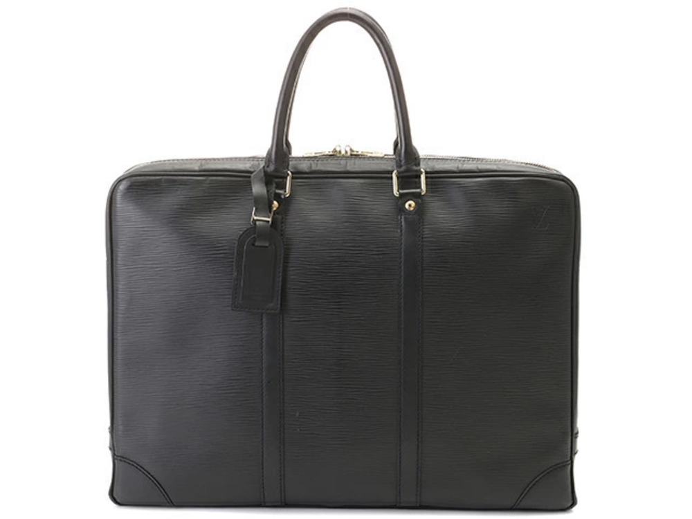 LOUIS VUITTON Port Voyage Business Bag Epi Noir Black